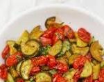 Roasted Zucchini, Tomatoes and Ranch Dressing